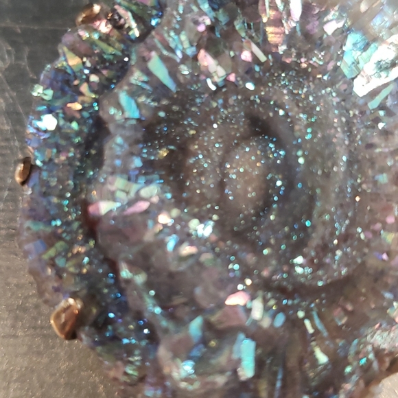 Stunning!! 2" blue and pink druzy pendant - Picture 2 of 6